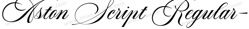 Aston Script Regular字体转换